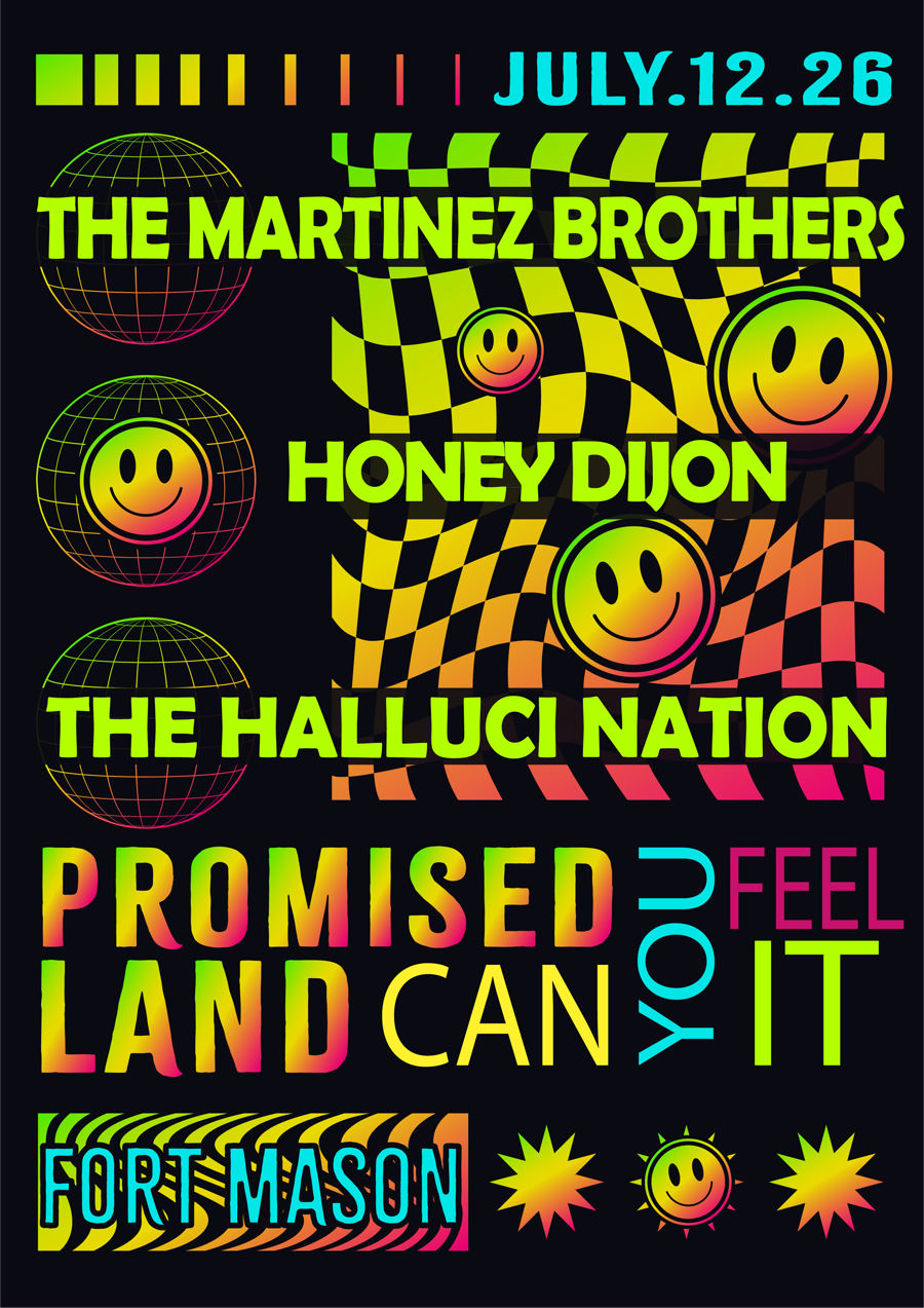 Event poster for The Promised Land: Can You Feel It? - July 12, 2026, Fort Mason